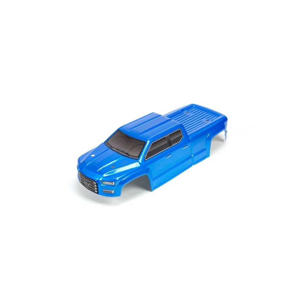 Arrma 1-10 Painted and Trimmed Body with Decals Blue: BIG ROCK CREW CAB 4X4 ARA402283