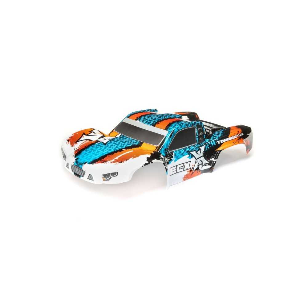 Ecx 1-10 Painted Body Orange-Blue: 4WD Torment ECX230032 Ecx 1-10 Painted Body Orange-Blue: 4WD Torment ECX230032