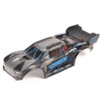 Arrma 1-10 Painted Decaled Trimmed Body Set with Hidden Body Mount Blue-Black: VORTEKS 2WD ARA-2579