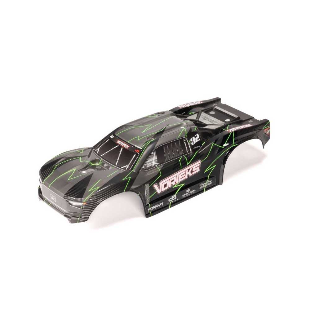 Arrma 1-10 Painted Decaled Trimmed Body Set with Hidden Body Mount Green-Black: VORTEKS 2WD ARA-2581 Arrma 1-10 Painted Decaled Trimmed Body Set with Hidden Body Mount Green-Black: VORTEKS 2WD ARA-2581
