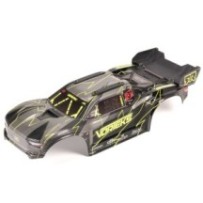 Arrma 1-10 Painted Decaled Trimmed Body Set with Hidden Body Mount Yellow-Black: VORTEKS 2WD ARA-2578