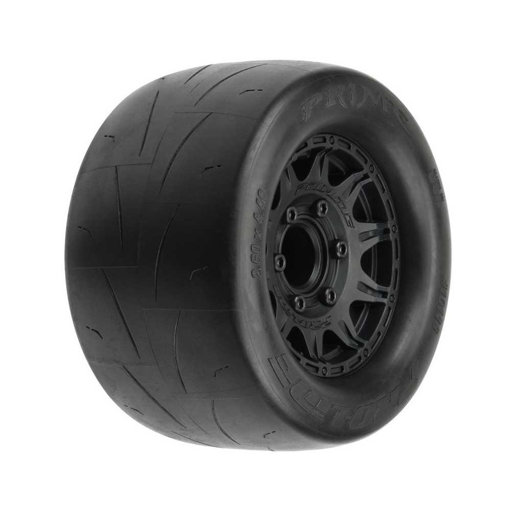 Pro-Line Racing 1-10 Prime F-R 2.8 Street MT Tires Mounted 12mm-14mm Black Raid 2 PRO1011610 Pro-Line Racing 1-10 Prime F-R 2.8 Street MT Tires Mounted 12mm-14mm Black Raid 2 PRO1011610