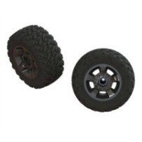 Arrma 1-10 RAGNAROK MT Front-Rear 2.8 Pre-Mounted Tires ST 14mm Hex Black Chrome 2 ARA550053