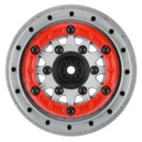 Pro-Line Racing 1-10 Raid Bead-Loc F-R 2.2-3.0 12 & 14mm SC Wheels 2 Red-Gray PRO281105