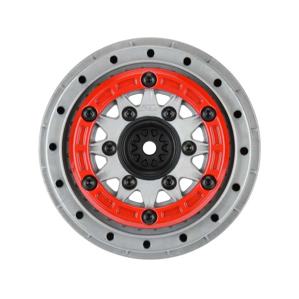 Pro-Line Racing 1-10 Raid Bead-Loc F-R 2.2-3.0 12 & 14mm SC Wheels 2 Red-Gray PRO281105 Pro-Line Racing 1-10 Raid Bead-Loc F-R 2.2-3.0 12 & 14mm SC Wheels 2 Red-Gray PRO281105