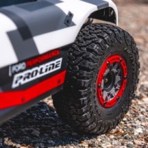 Pro-Line Racing 1-10 Raid Bead-Loc F-R 2.2-3.0 12 & 14mm SC Wheels 2 Red-Gray PRO281105