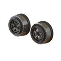 Arrma 1-10 SC Front-Rear 2.2-3.0 Wheels 14mm Hex Black Chrome 2 ARA510098