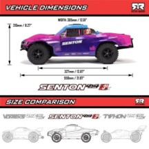 Arrma 1-10 SENTON 223S BLX Brushless 4X4 Short Course Truck RTR with DSC Red ARA4303V4T2