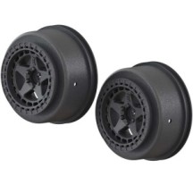 Arrma 1-10 Short Course Front-Rear 2.2-3.0 Wheels 14mm Hex Black 2 ARAC9461