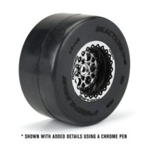 Pro-Line Racing 1-10 Showtime+ Wide Rear 2.2-3.0 12mm Drag Wheels 2 Black PRO279403