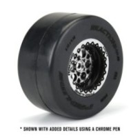 Pro-Line Racing 1-10 Showtime+ Wide Rear 2.2-3.0 12mm Drag Wheels 2 Black PRO279403