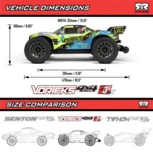 Arrma 1-10 VORTEKS 223S BLX Brushless 4X4 Stadium Truck RTR with DSC Red ARA4305V4T1