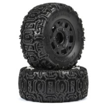 Duratrax 1-10 Warthog F-R 2.2-3.0 SC Tires MTD 12 & 14mm Black Ripper 2 DTX564610