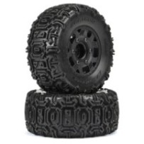 Duratrax 1-10 Warthog F-R 2.2-3.0 SC Tires MTD 12 & 14mm Black Ripper 2 DTX564610