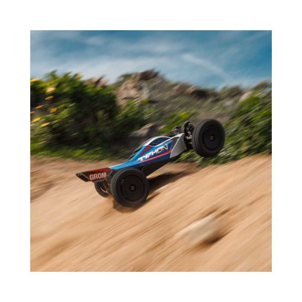 Arrma 1-14 TYPHON GROM 4X4 RTR Brushed Buggy Battery & Charger Included Blue-Silver ARA2106T1 Arrma 1-14 TYPHON GROM 4X4 RTR Brushed Buggy Battery & Charger Included Blue-Silver ARA2106T1