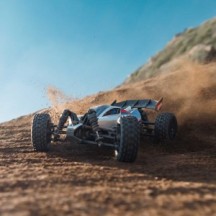 Arrma 1-14 TYPHON GROM 4X4 RTR Brushed Buggy Battery & Charger Included Blue-Silver ARA2106T1