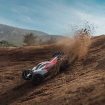 Arrma 1-14 TYPHON GROM 4X4 RTR Brushed Buggy Battery & Charger Included Red-White ARA2106T2