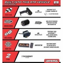 Arrma 1-14 TYPHON GROM 4X4 RTR Brushed Buggy Battery & Charger Included Red-White ARA2106T2