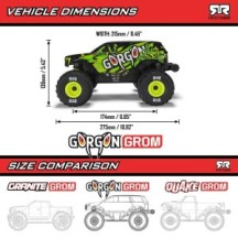 Arrma 1-16 GORGON GROM 4X4 RTR Brushed Monster Truck Battery & Charger Included Bronze ARA2130T3