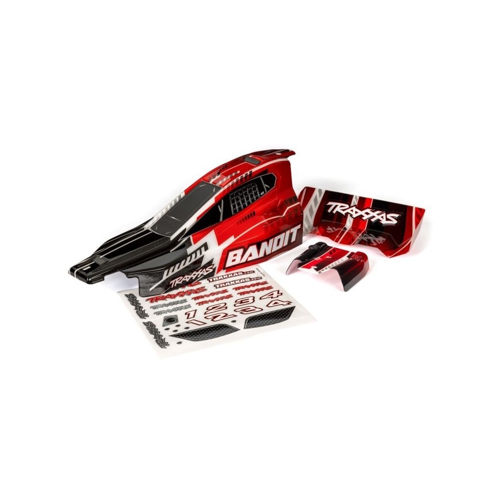 Carrocería Bandit rojo negro pintada Traxxas TRX2450 Carrocería Bandit rojo negro pintada Traxxas TRX2450
