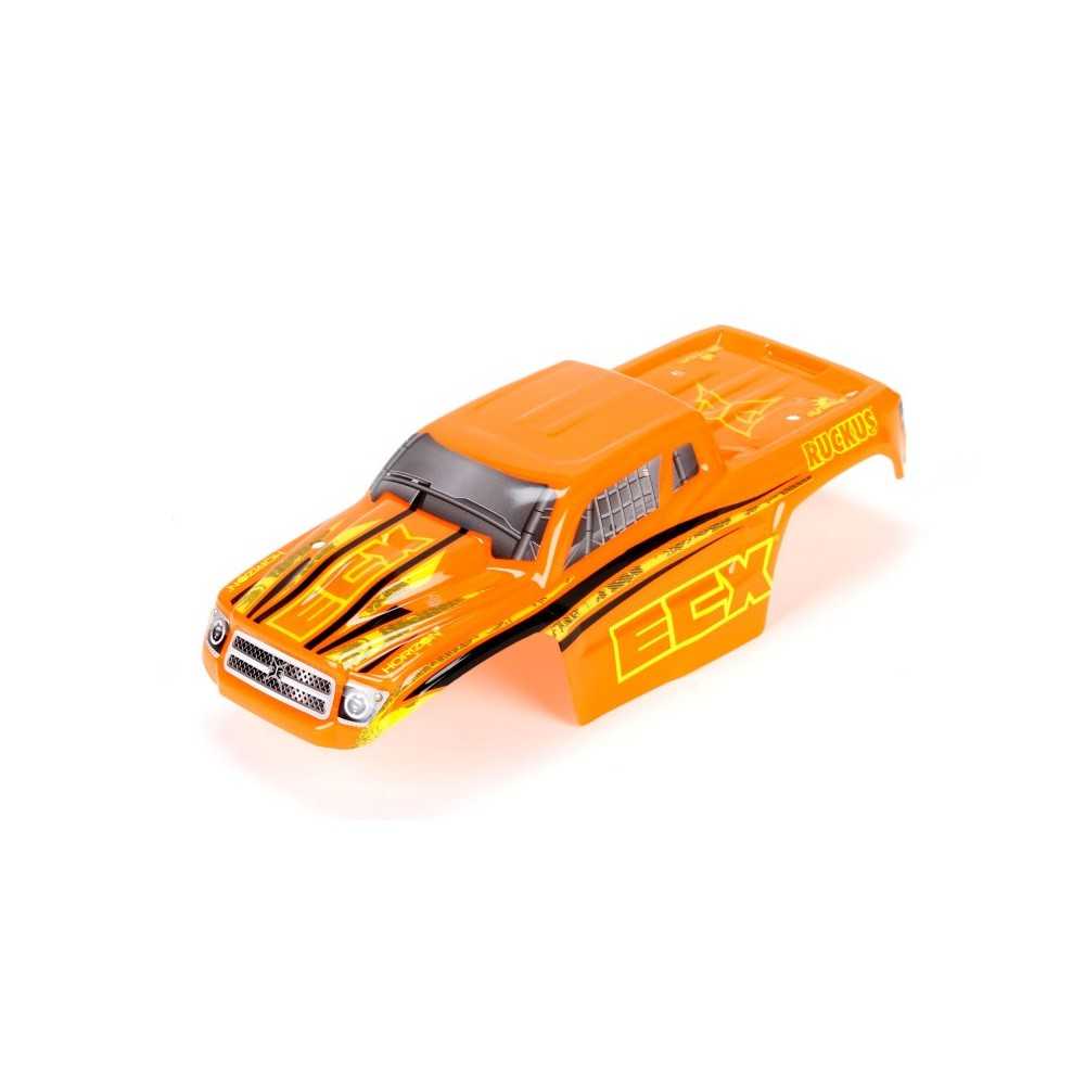 Ecx 1-18 Painted Body Set Orange-Yellow: 4WD Ruckus ECX210004 Ecx 1-18 Painted Body Set Orange-Yellow: 4WD Ruckus ECX210004