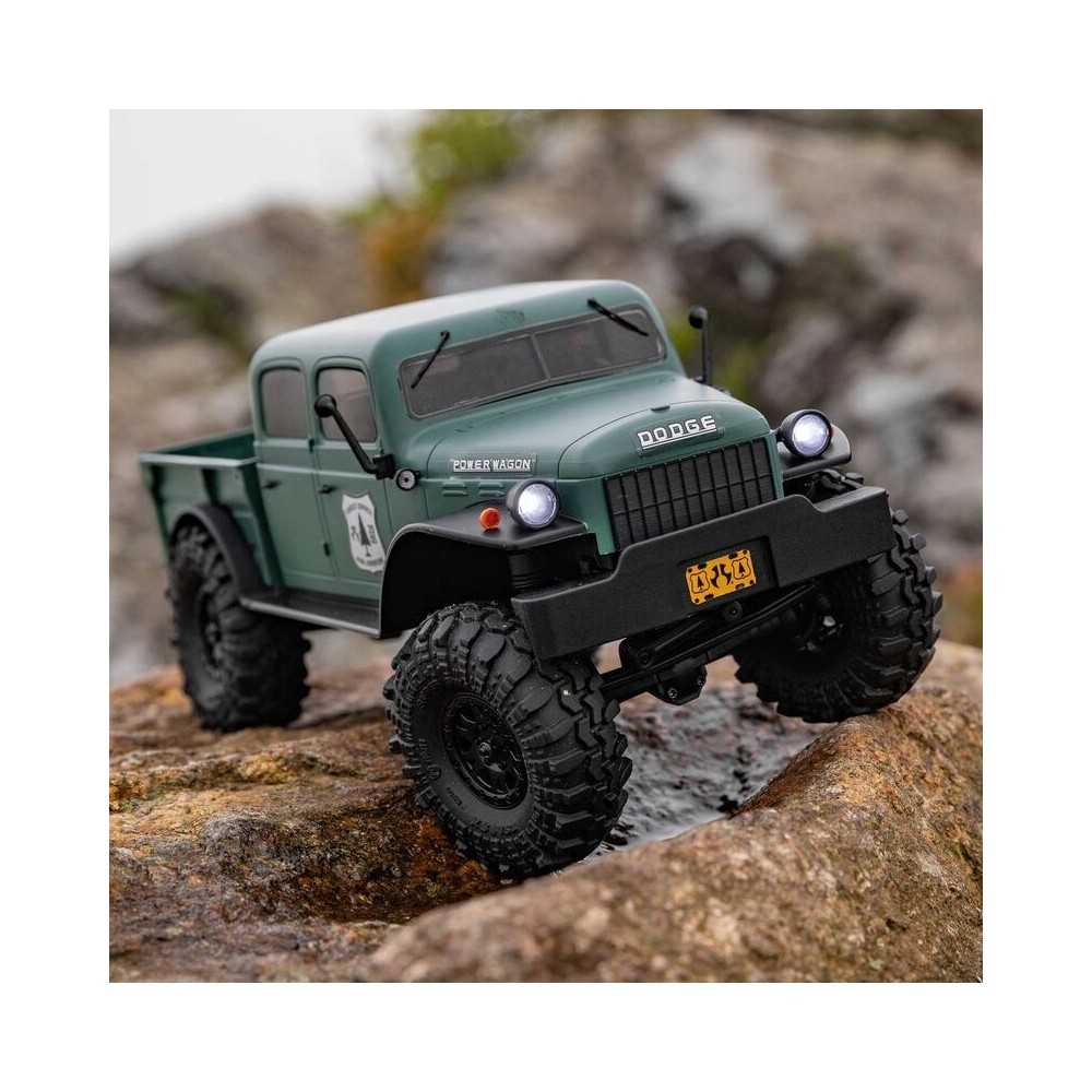 Axial Racing 1-24 SCX24 Dodge Power Wagon 4X4 RTR Brushed Rock Crawler Battery & Charger Included Green AXI00007T2