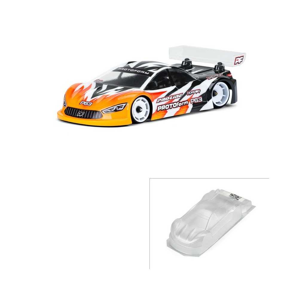 PROTOform 1-28 P63 Light Weight Clear Body: Mini-Z & 1-28 Chassis 98mm WB PRM159015
