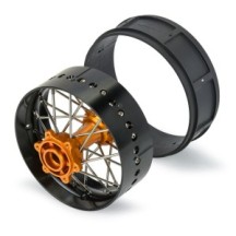 Pro-Line Racing 1-4 Pro-Spec Aluminum V2 Bead Rear Wheel Black-Gold 1: Promoto-SM PRO284800T3