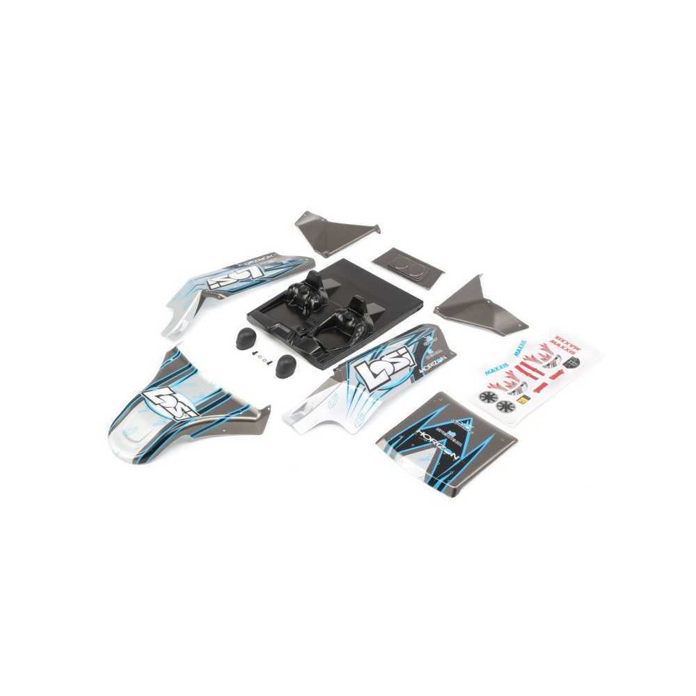 Losi 1-5 Screened Body Set Grey: DBXL-E LOS250017 Losi 1-5 Screened Body Set Grey: DBXL-E LOS250017