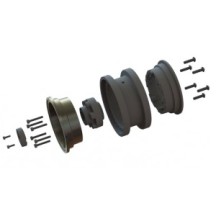 Pro-Line Racing 1-6 Black Rhino Armory Alum 2.9 Dual Offset SCX6 Wheels 2 Gunmetal PRO282600