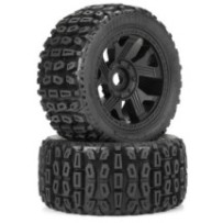 Duratrax 1-6 Brutus F-R 5.7 Monster Truck Tires MTD 24mm Black Ripper 2 DTX565010