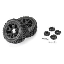Duratrax 1-6 Brutus F-R 5.7 Monster Truck Tires MTD 24mm Black Ripper 2 DTX565010