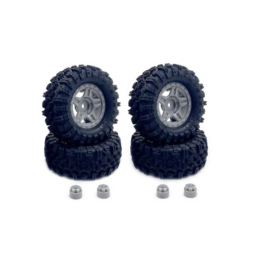 Absima 1.2inch Mudder Tire Set 60mm Grey 4 HBP240525 Absima 1.2inch Mudder Tire Set 60mm Grey 4 HBP240525