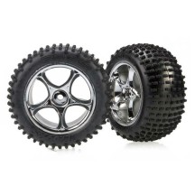 Juego de ruedas traseras Traxxas Bandit cromadas (2) TRX2470R