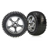 Juego de ruedas traseras Traxxas Bandit cromadas (2) TRX2470R