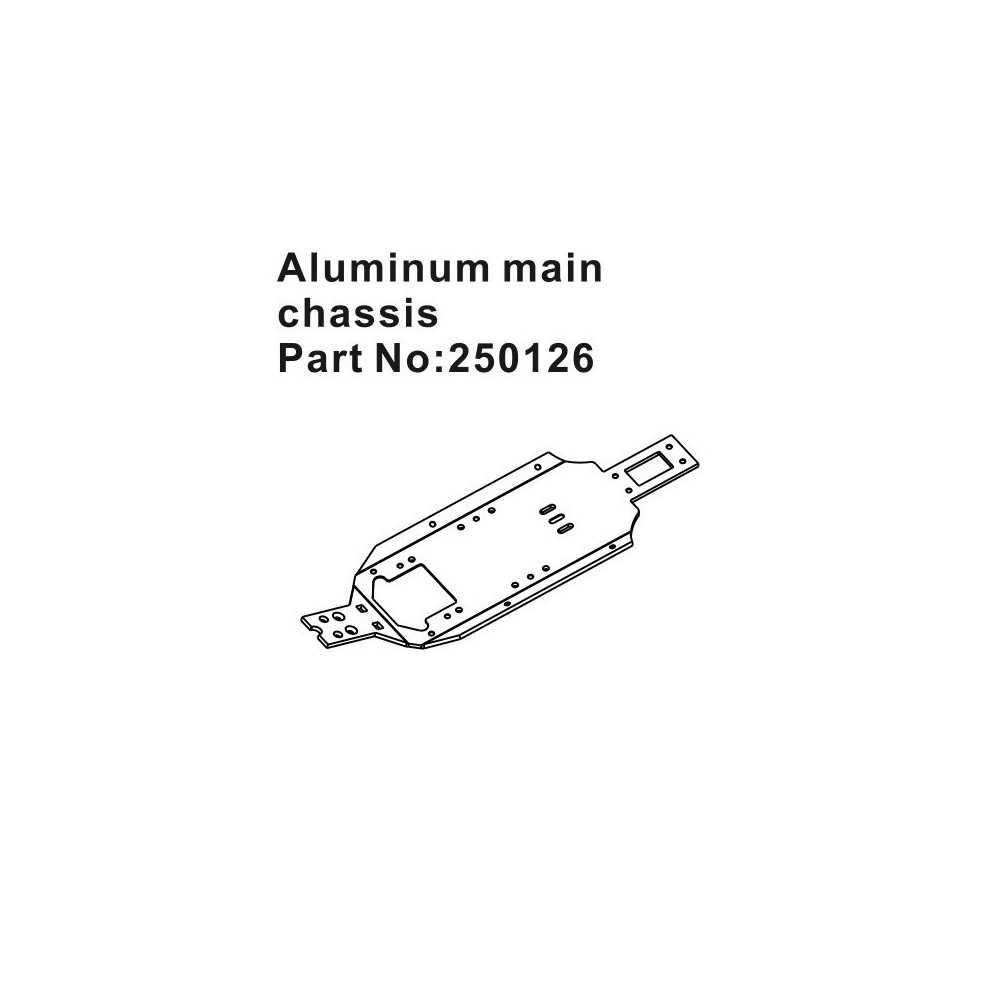 Absima Aluminum Main Chassis Plate HBP250126