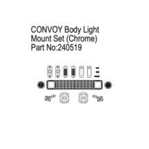 Absima Body Light Mount Set for Convoy Chrome HBP240519