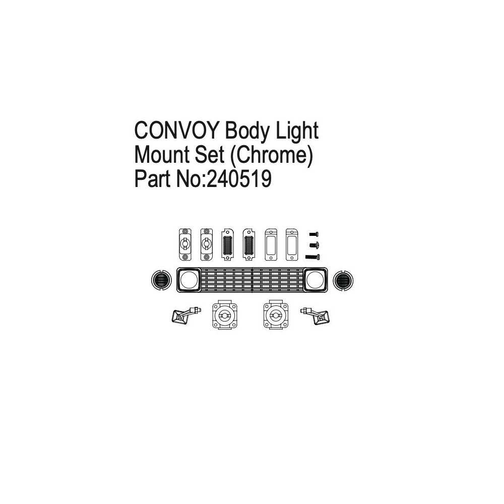 Absima Body Light Mount Set for Convoy Chrome HBP240519 Absima Body Light Mount Set for Convoy Chrome HBP240519