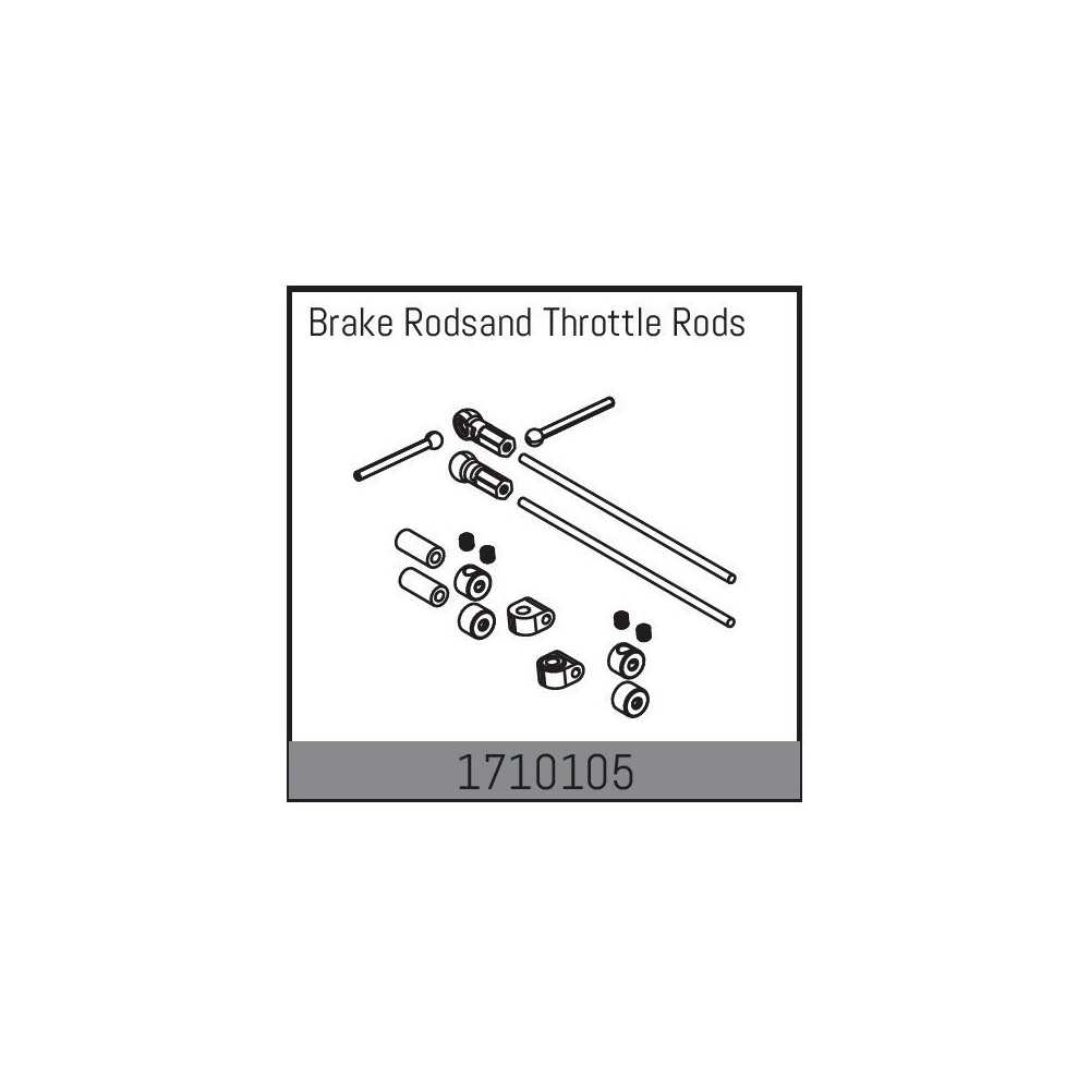Absima Brake Rods and Throttle Rods 1710105 Absima Brake Rods and Throttle Rods 1710105