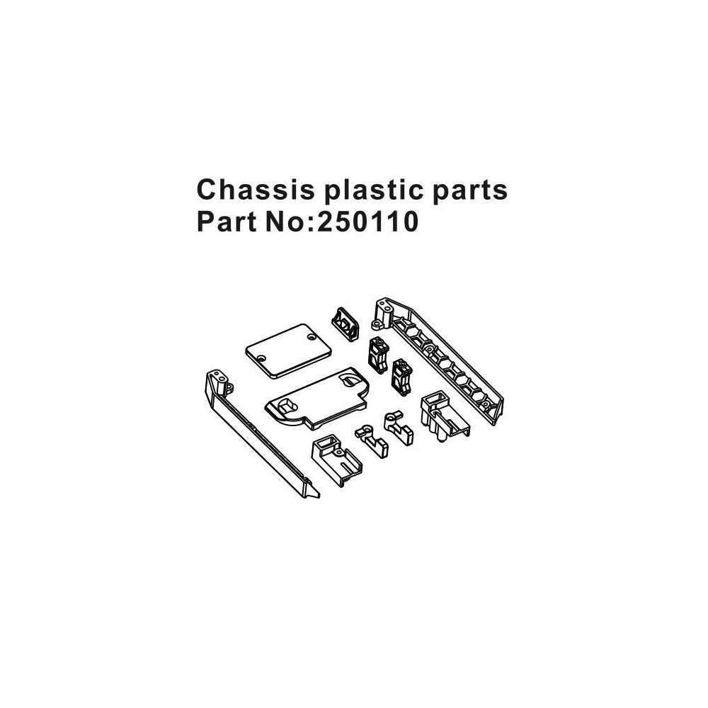 Absima Chassis Plastic Part Set HBP250110 Absima Chassis Plastic Part Set HBP250110