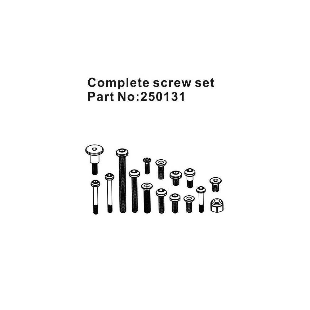 Absima Complete Screw Set HBP250131 Absima Complete Screw Set HBP250131