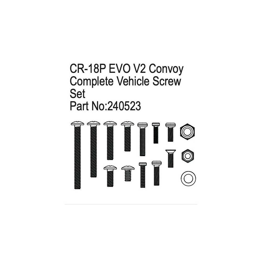 Absima Complete Vehicle Screw Set Convoy EVO V2 HBP240523