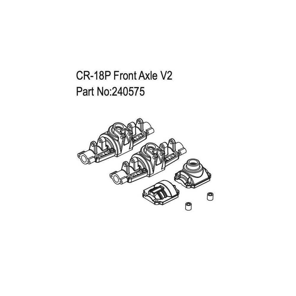Absima CR-18P Front Axle V2 HBP240575