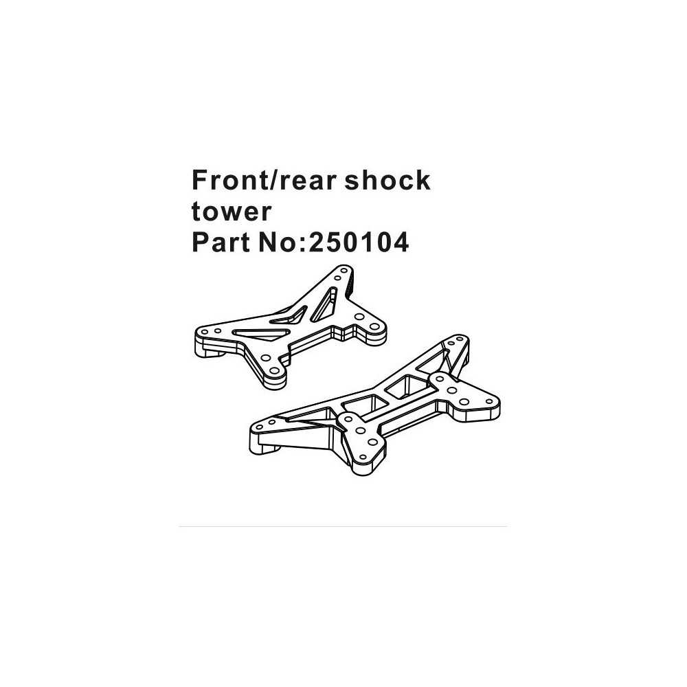 Absima Front-Rear Shock Tower HBP250104