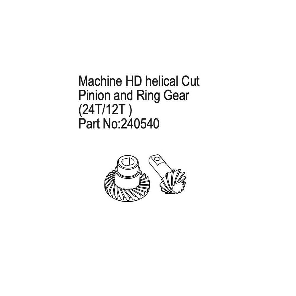 Absima Machined HD helical Cut Pinion and Ring Gear 12T-24T HBP240540