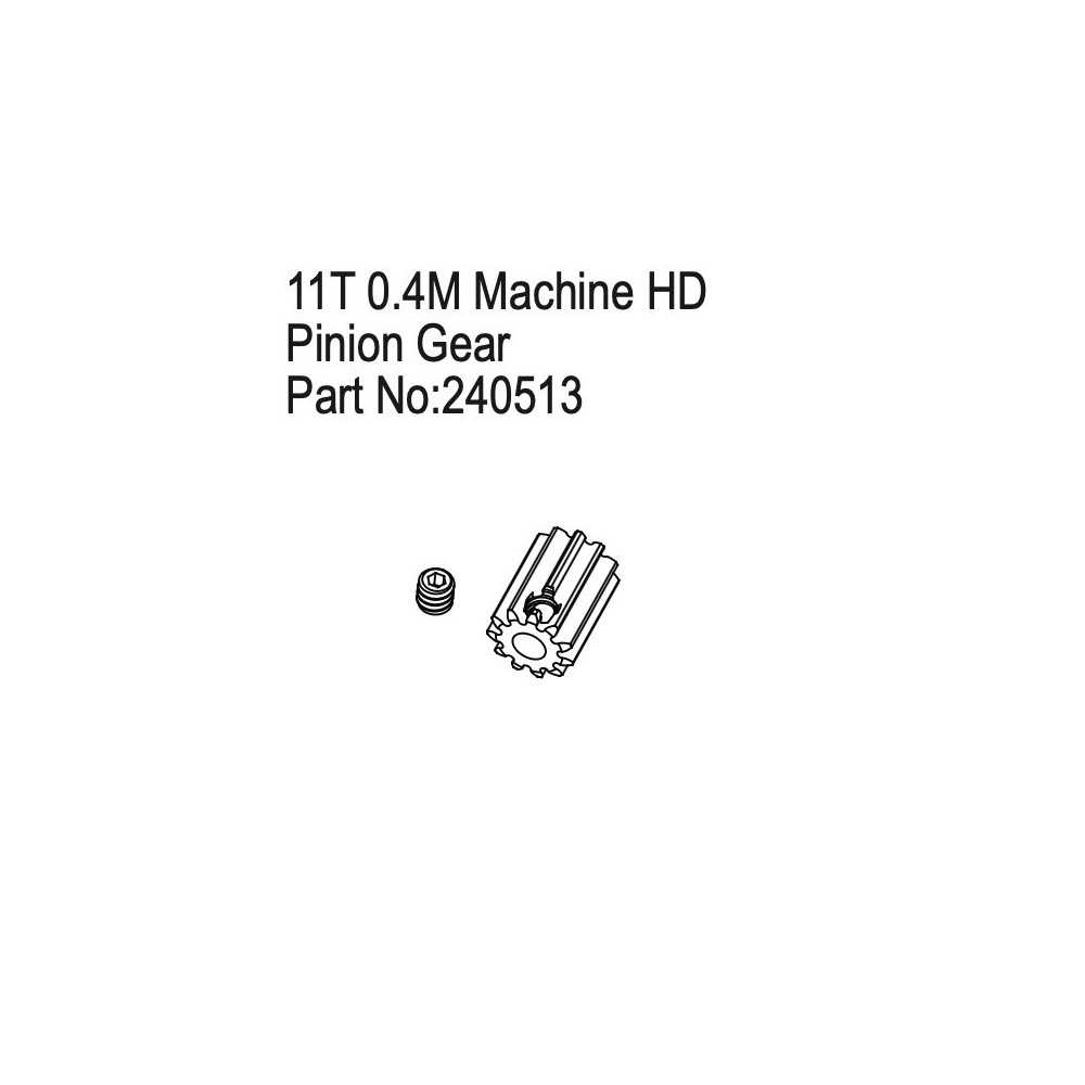 Absima Machined HD Pinion Gear 11T 0.4M HBP240513 Absima Machined HD Pinion Gear 11T 0.4M HBP240513