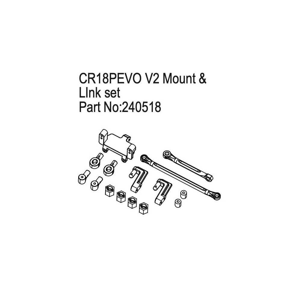 Absima Mount & Link Set for EVO V2 HBP240518