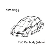 Absima PC Rally Body Shell - blue + Stickers 1210059