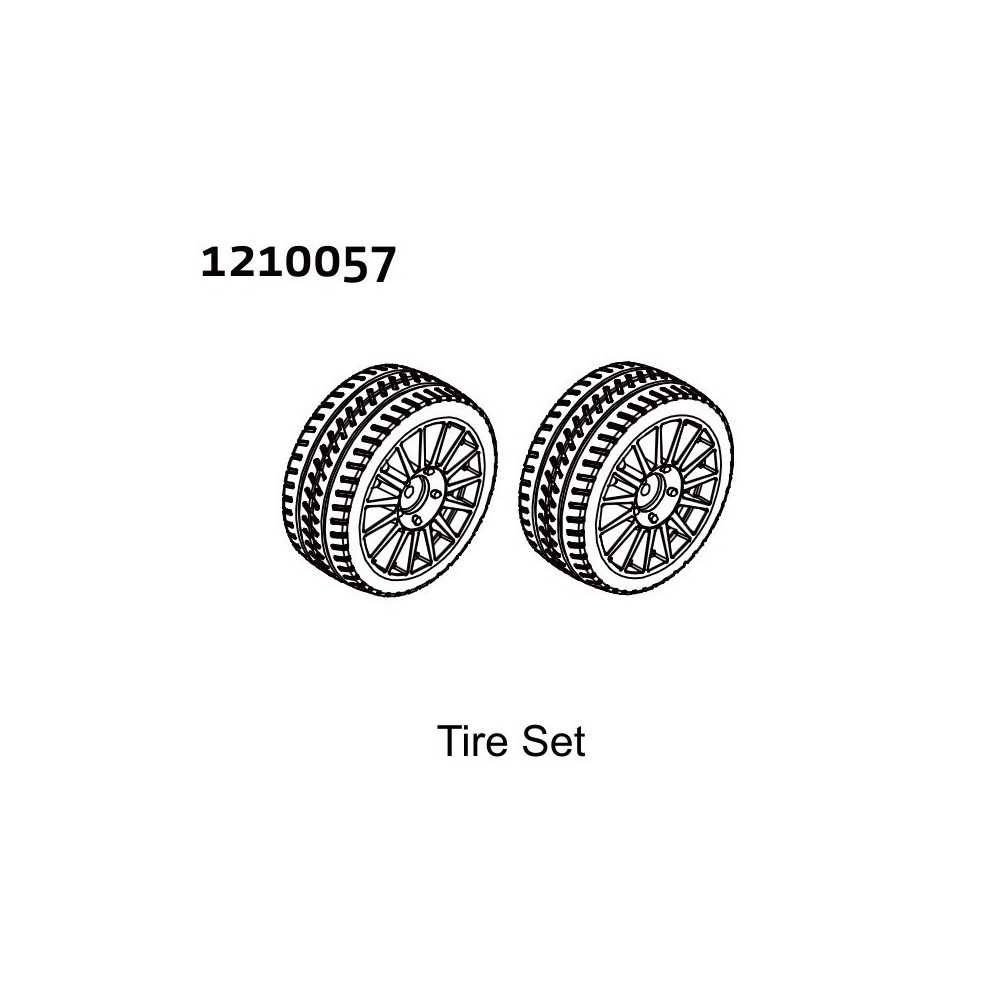 Absima Pre-glued Tire Set - Rally 2 1210057