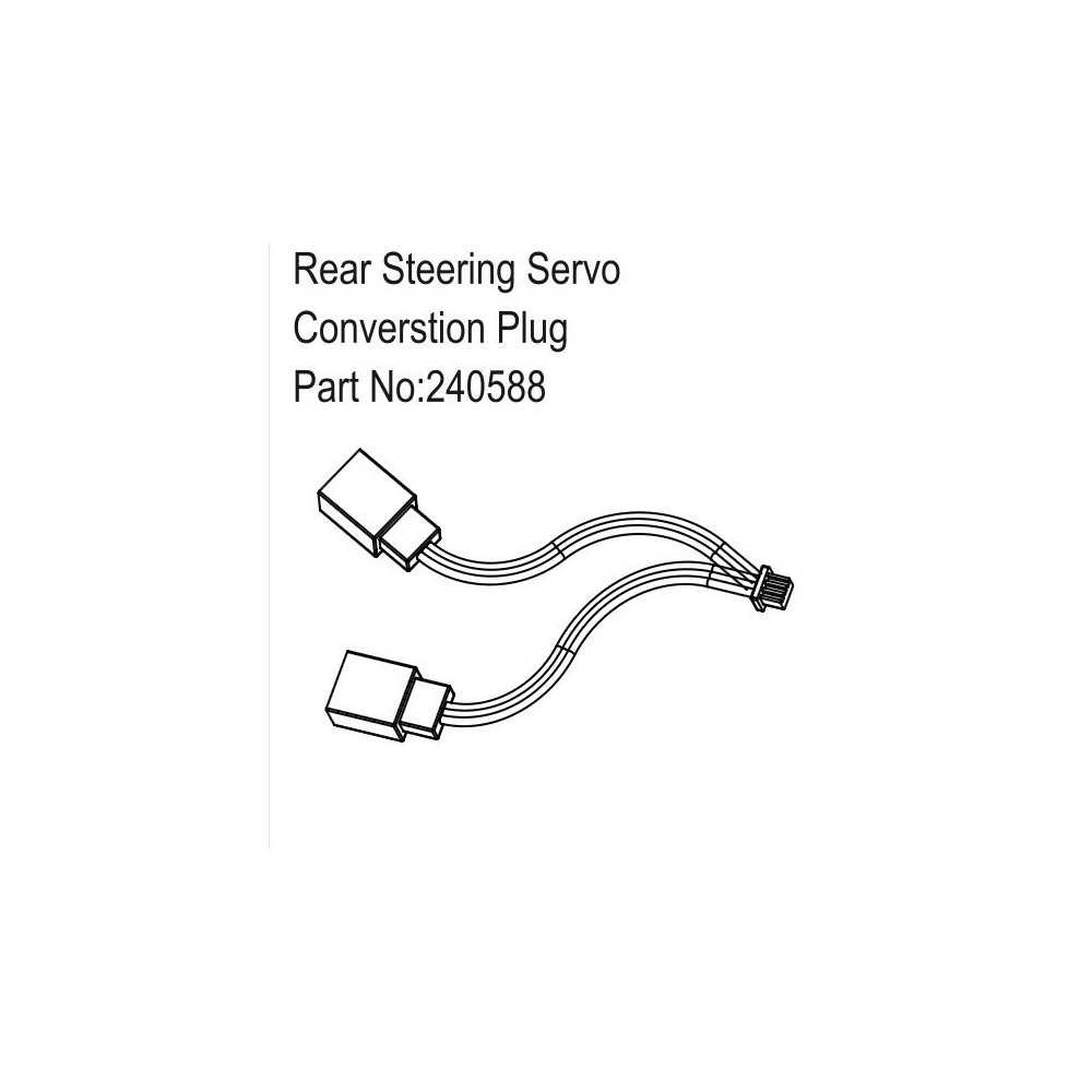 Absima Rear Steering Servo Converstion Plug HBP240588